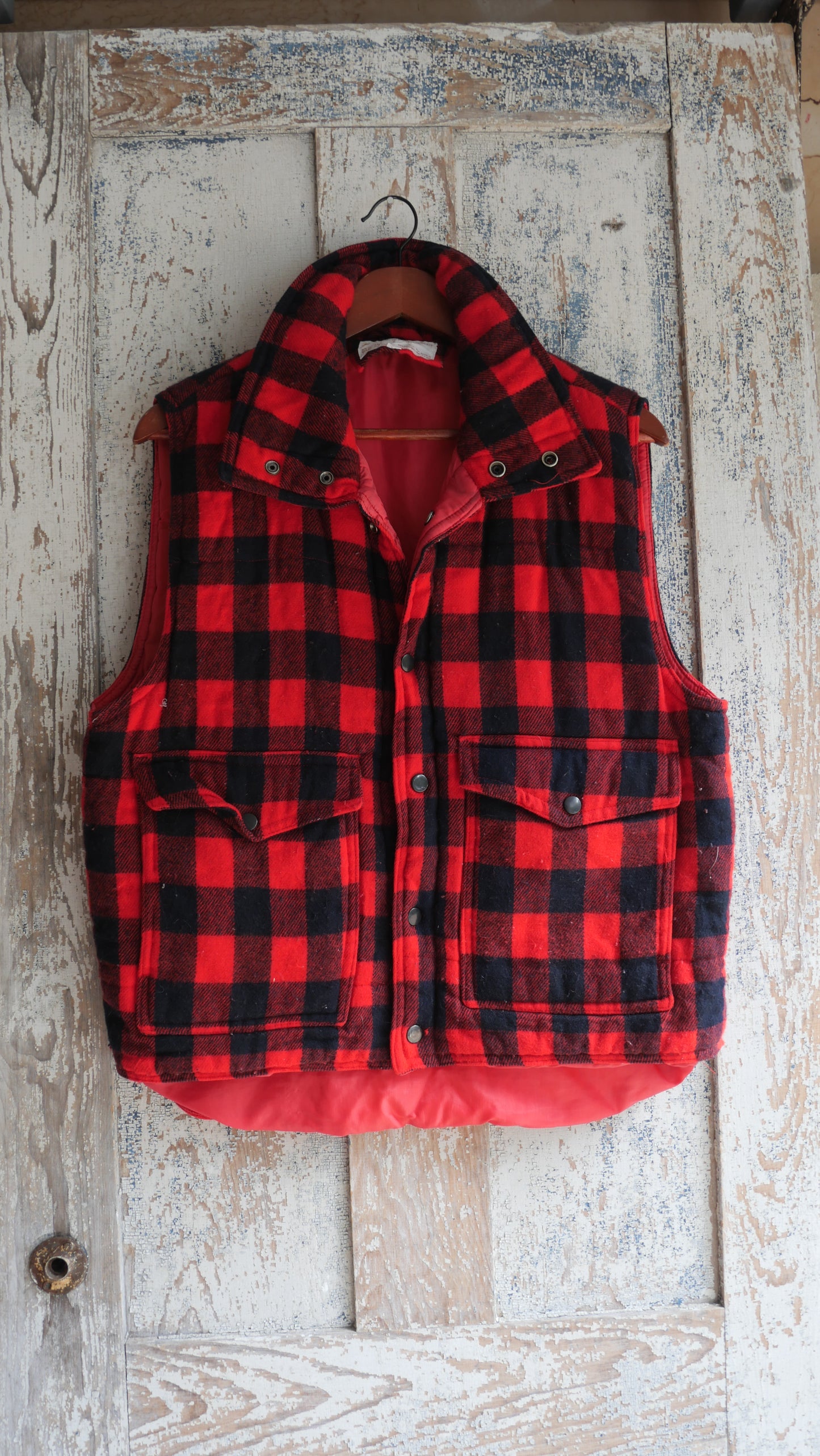 1980s Buffalo Check Vest | L