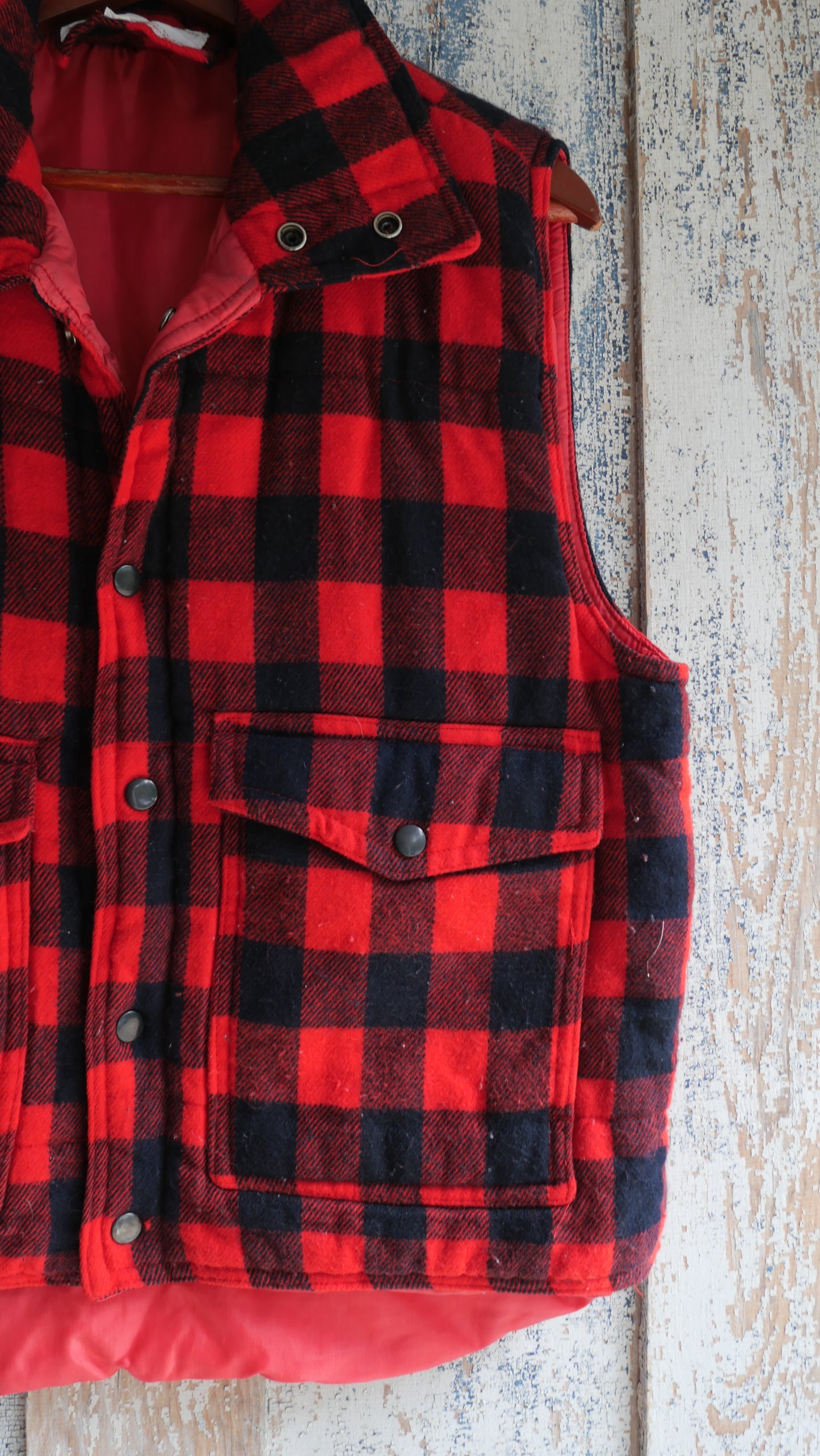 1980s Buffalo Check Vest | L