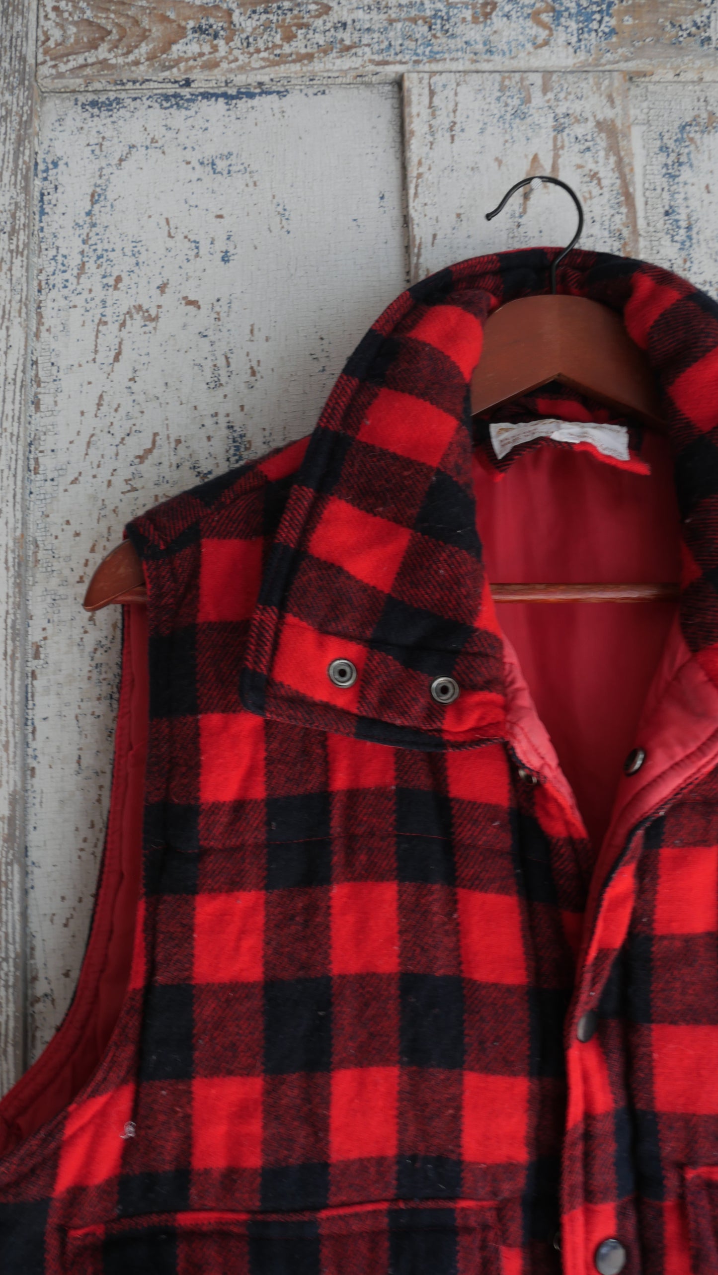 1980s Buffalo Check Vest | L