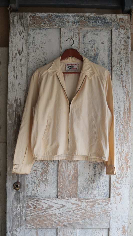 1950s Rayon Camp Jacket | M