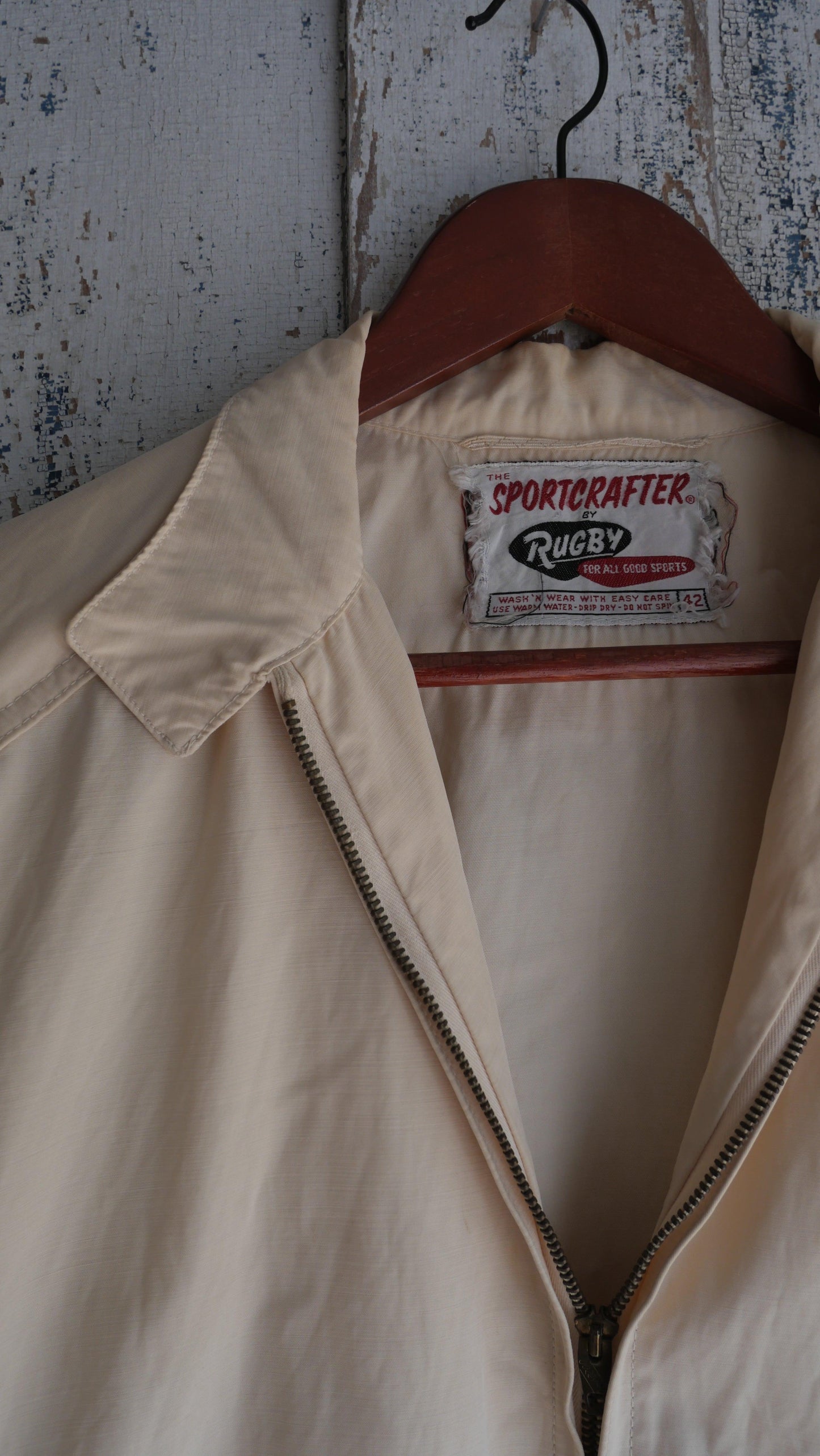 1950s Rayon Camp Jacket | M