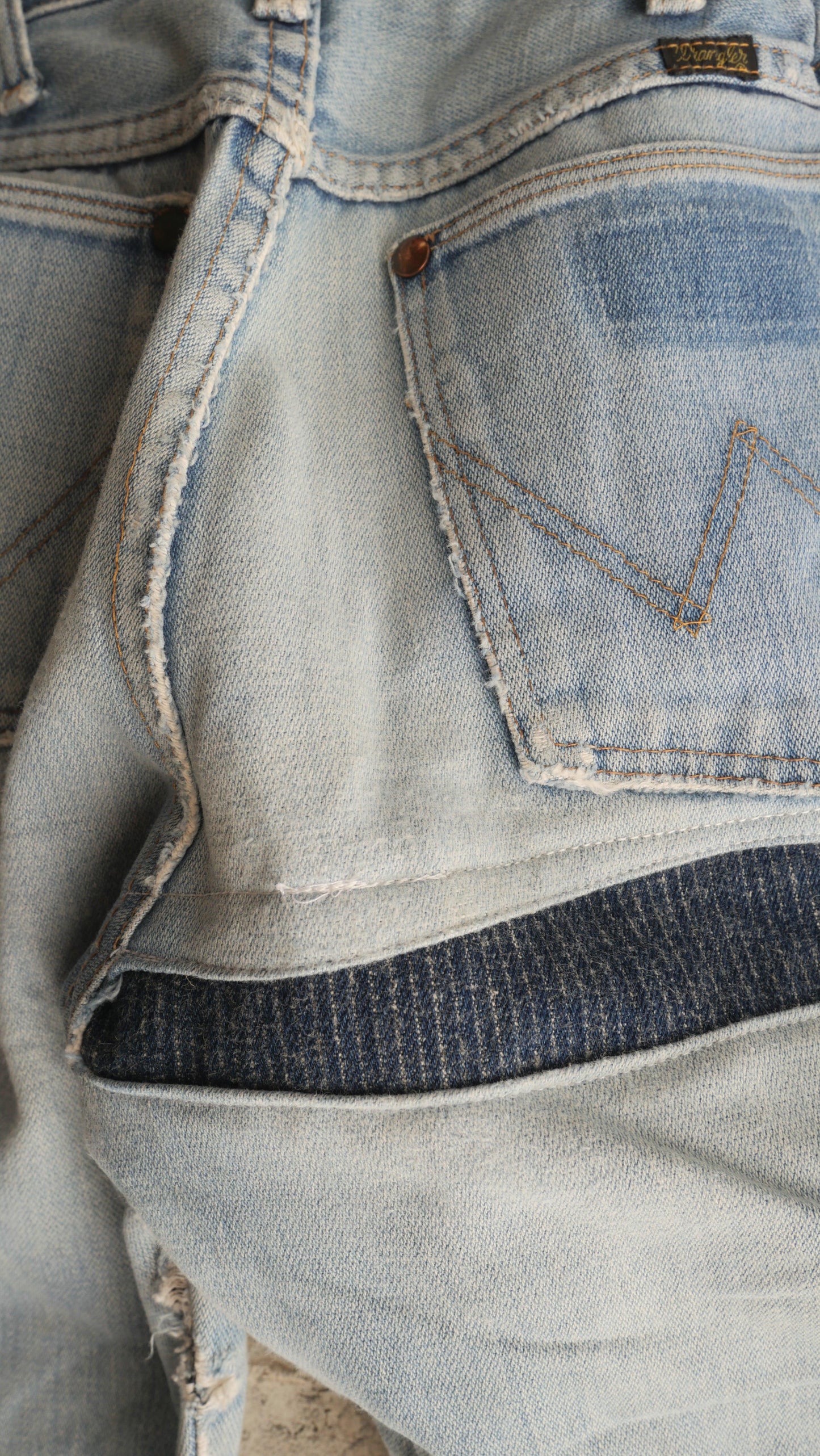 1970s Repaired Wrangler Denim | 26