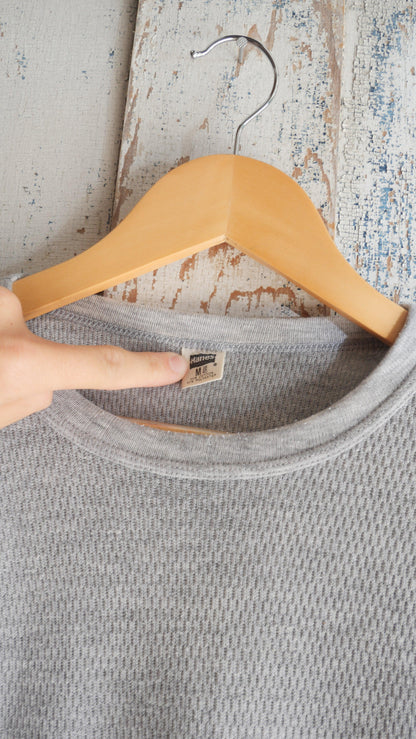 1970s Gray Thermal Shirt | M
