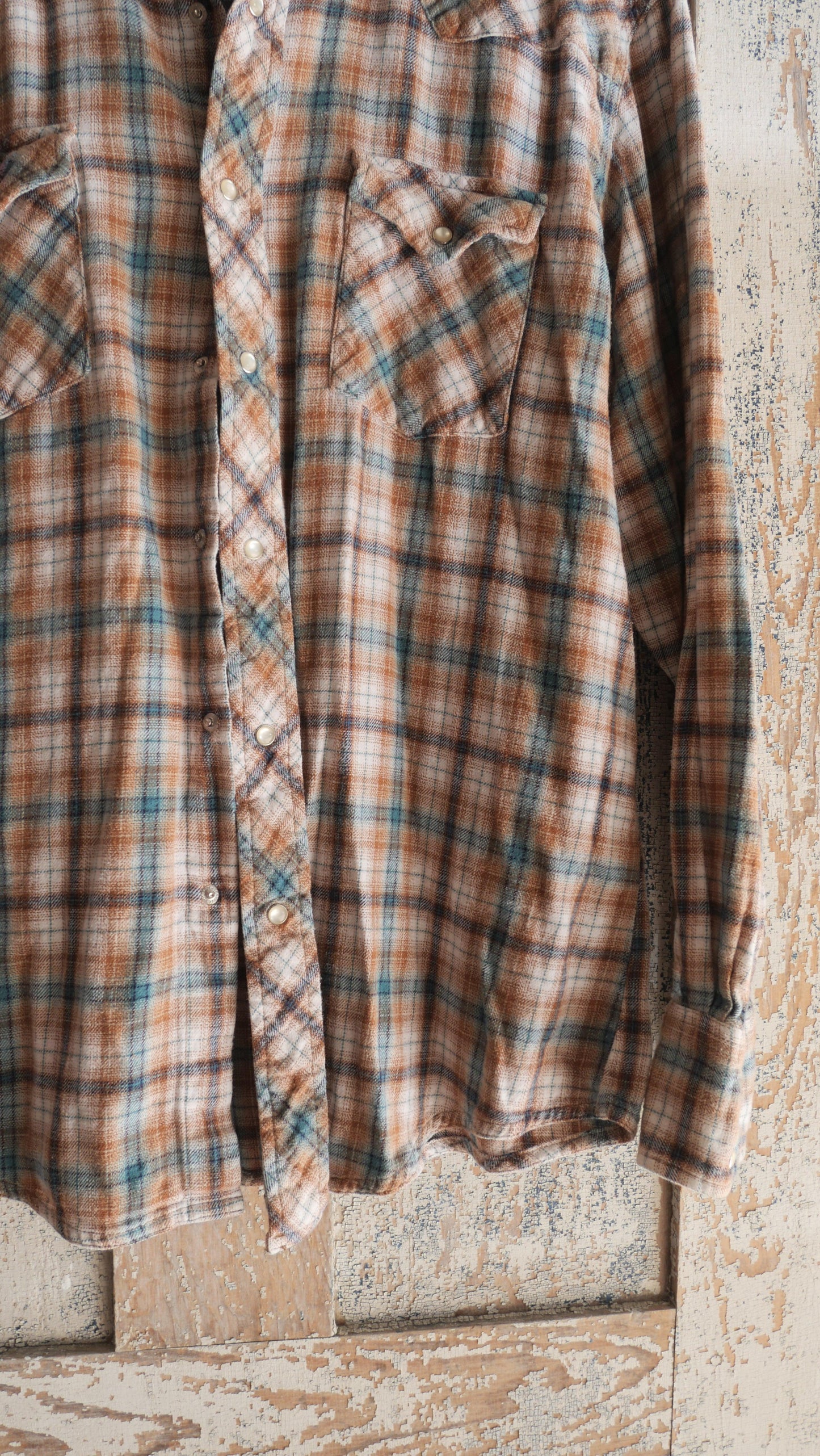 1990s Pearl Snap Flannel | L