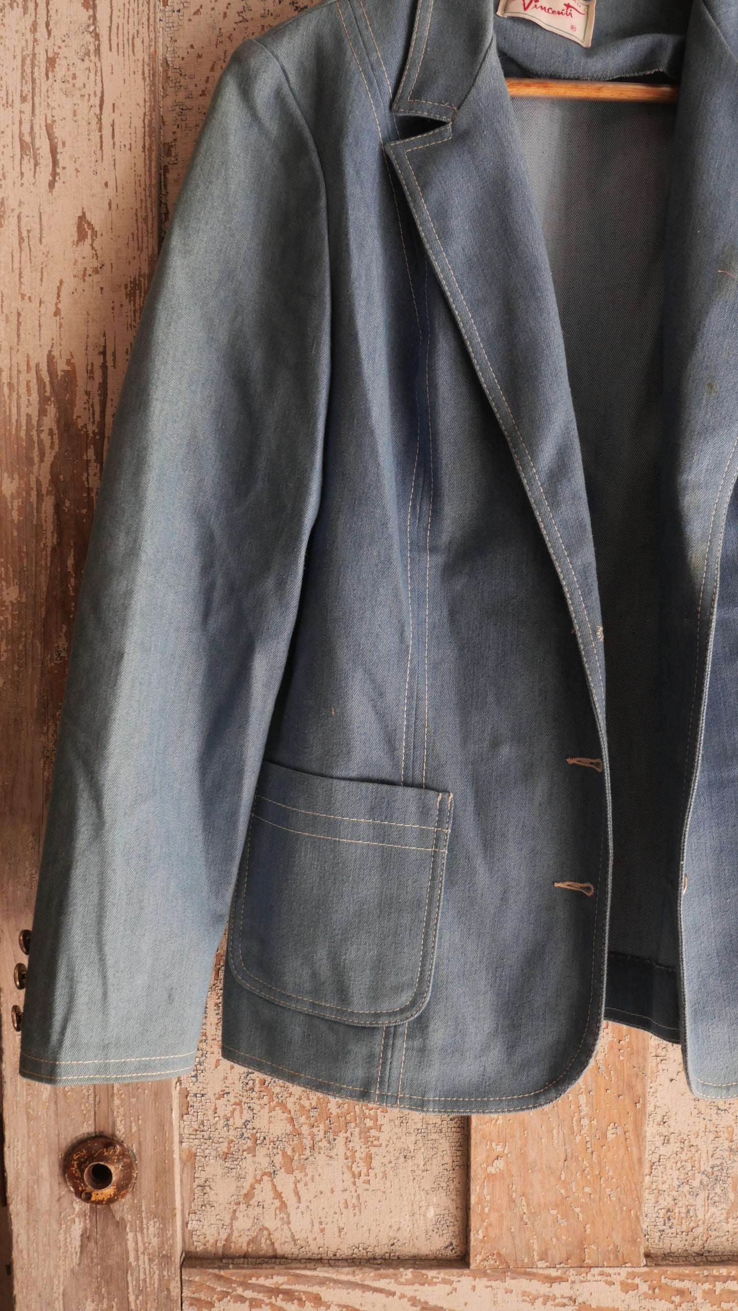 1970s Denim Blazer | M