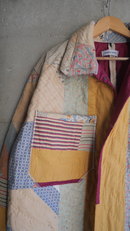 1960s Traditional Quilt Chore Jacket | M