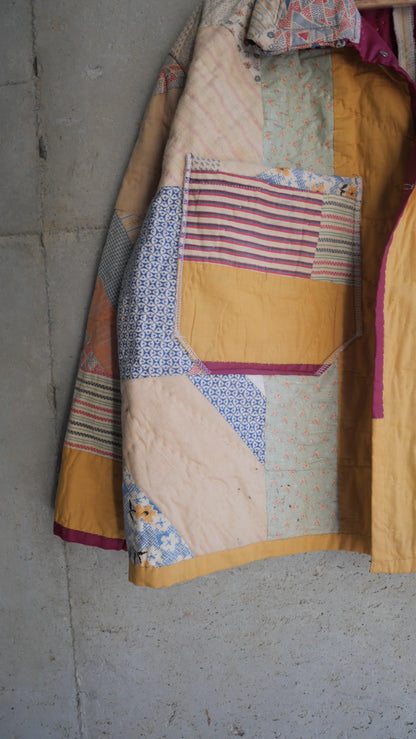 1960s Traditional Quilt Chore Jacket | M