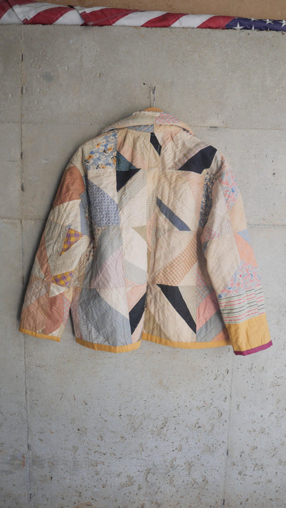 1960s Traditional Quilt Chore Jacket | M