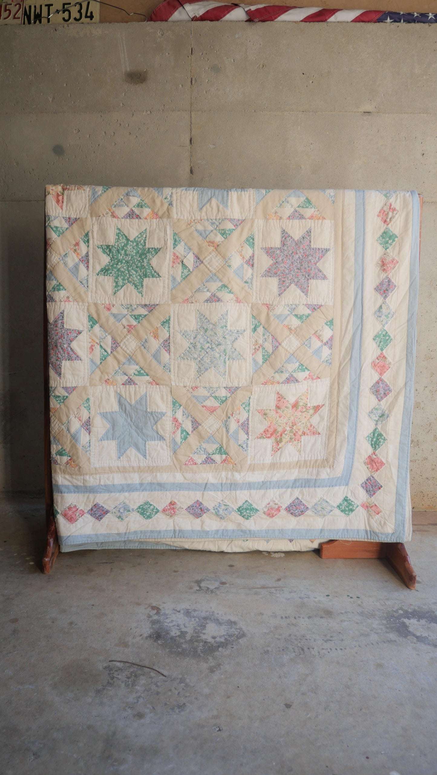 1990s 8 Star Quilt - Made to Order