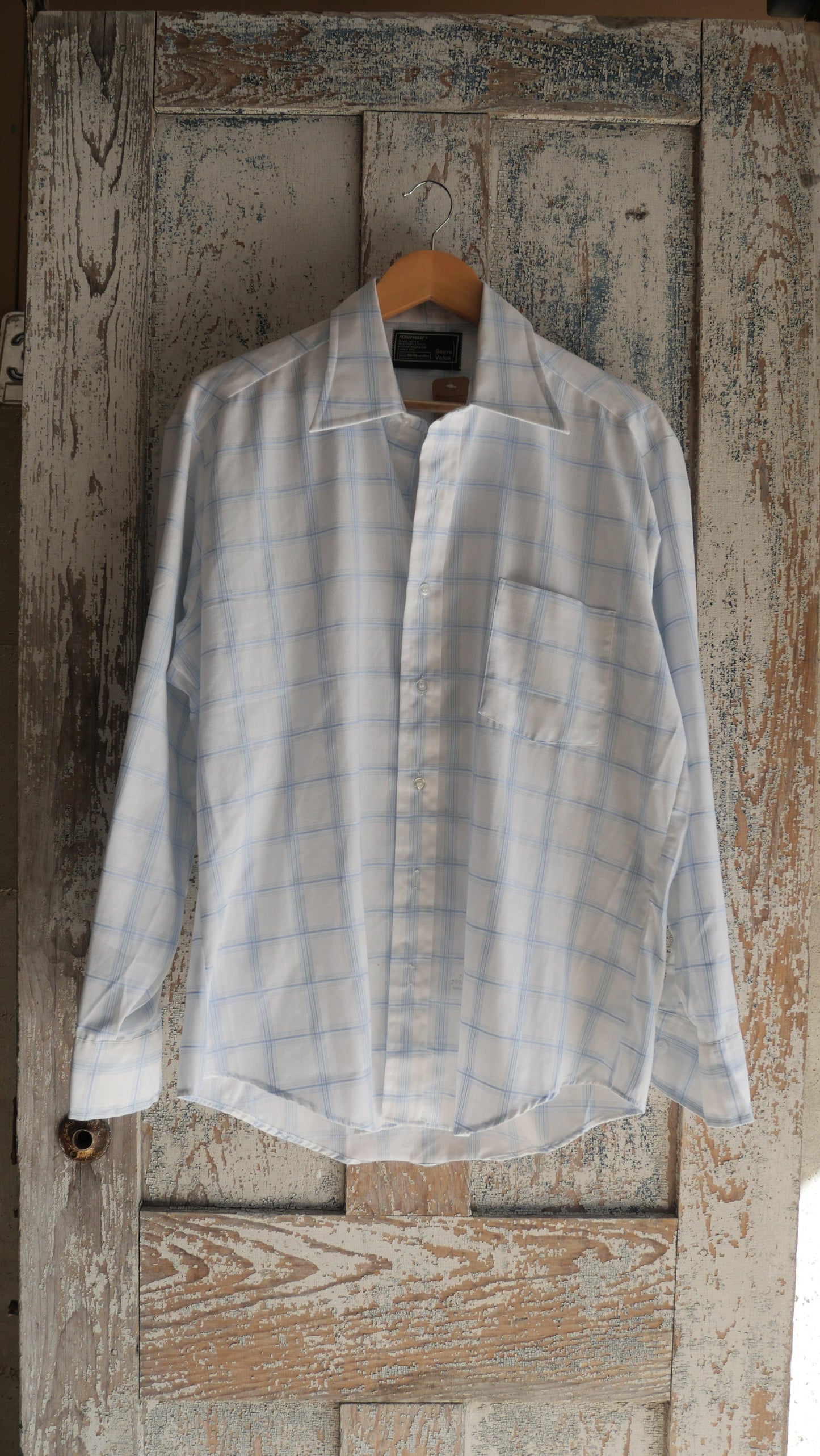 1970s Plaid Shirt | L