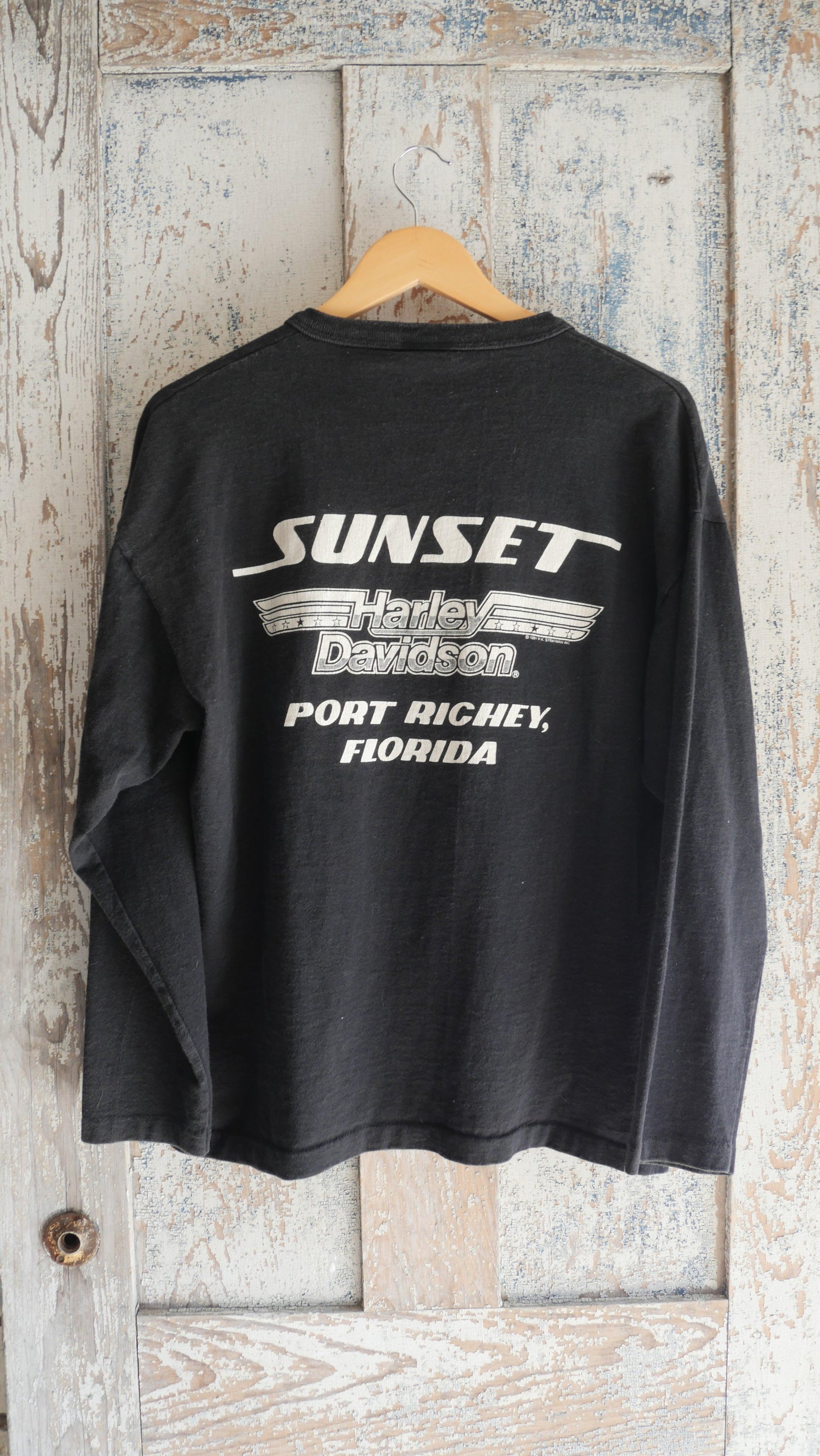 1990s Harley Henley Shirt | L