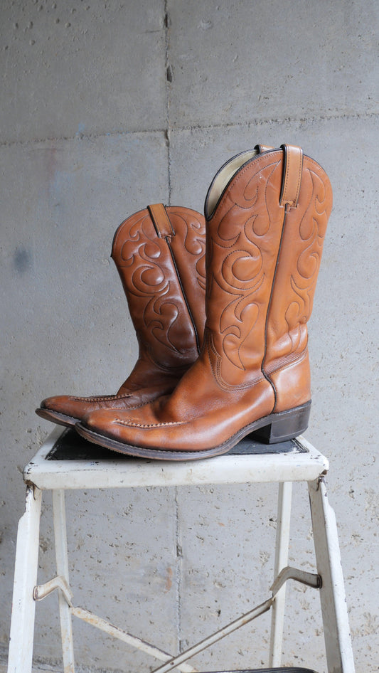 1980s Wrangler Top Stitch Cowboy Boots | 10