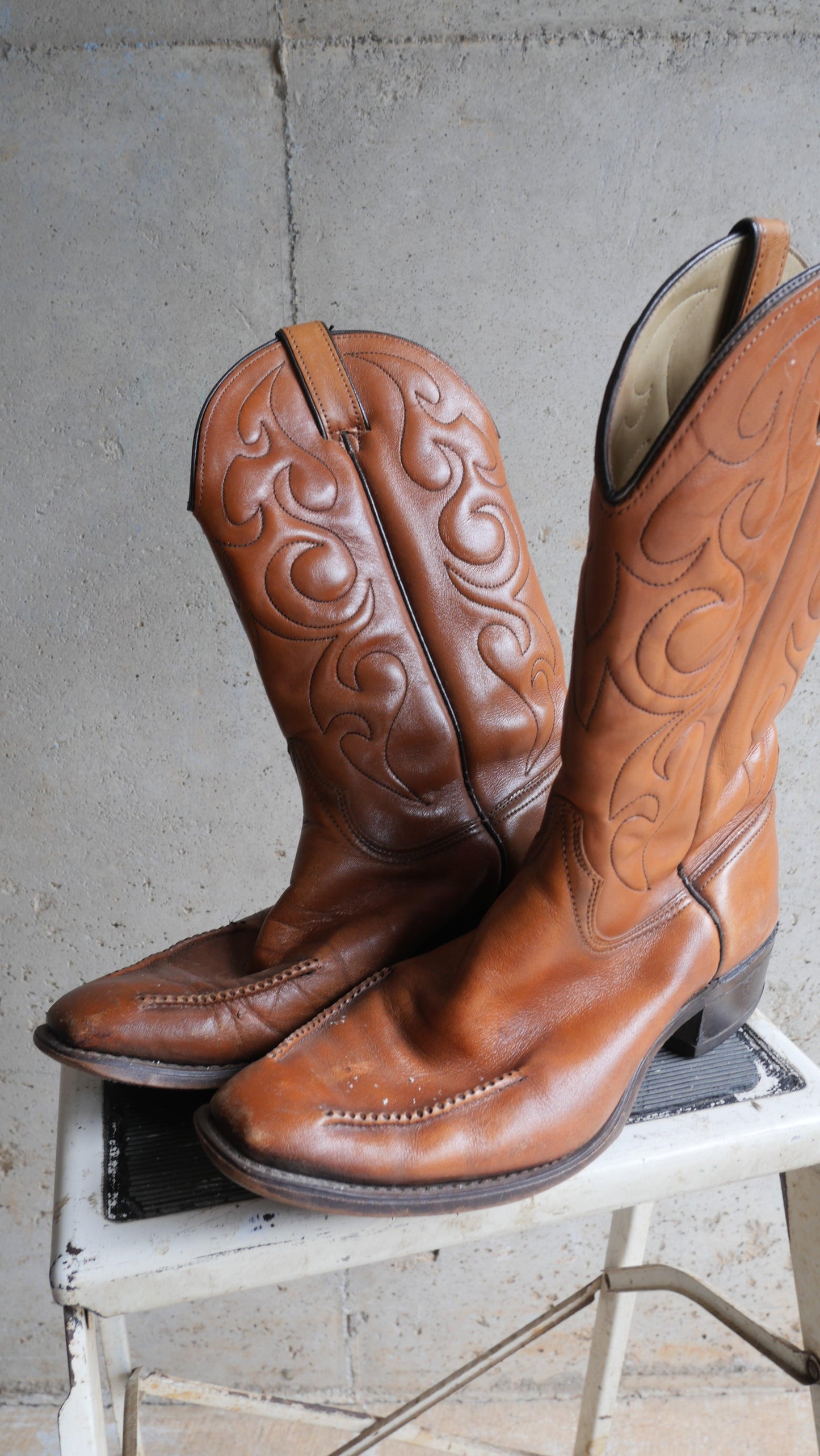 1980s Wrangler Top Stitch Cowboy Boots | 10