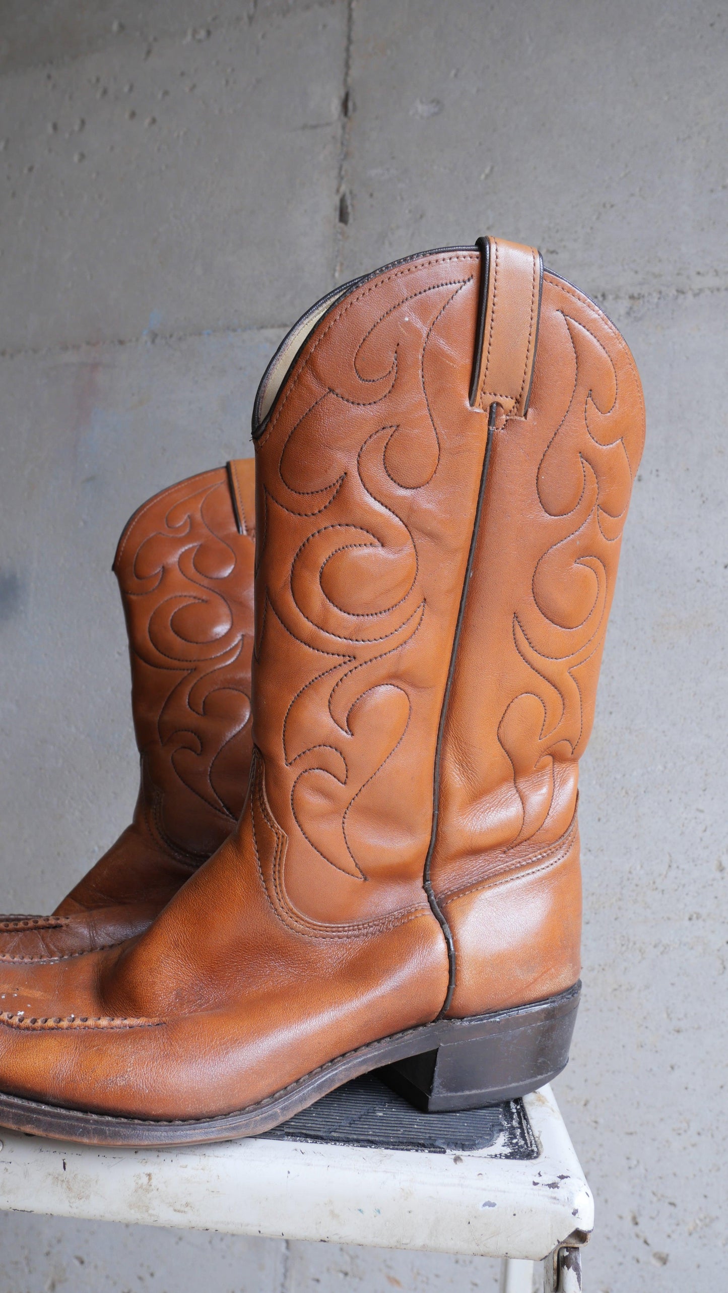 1980s Wrangler Top Stitch Cowboy Boots | 10