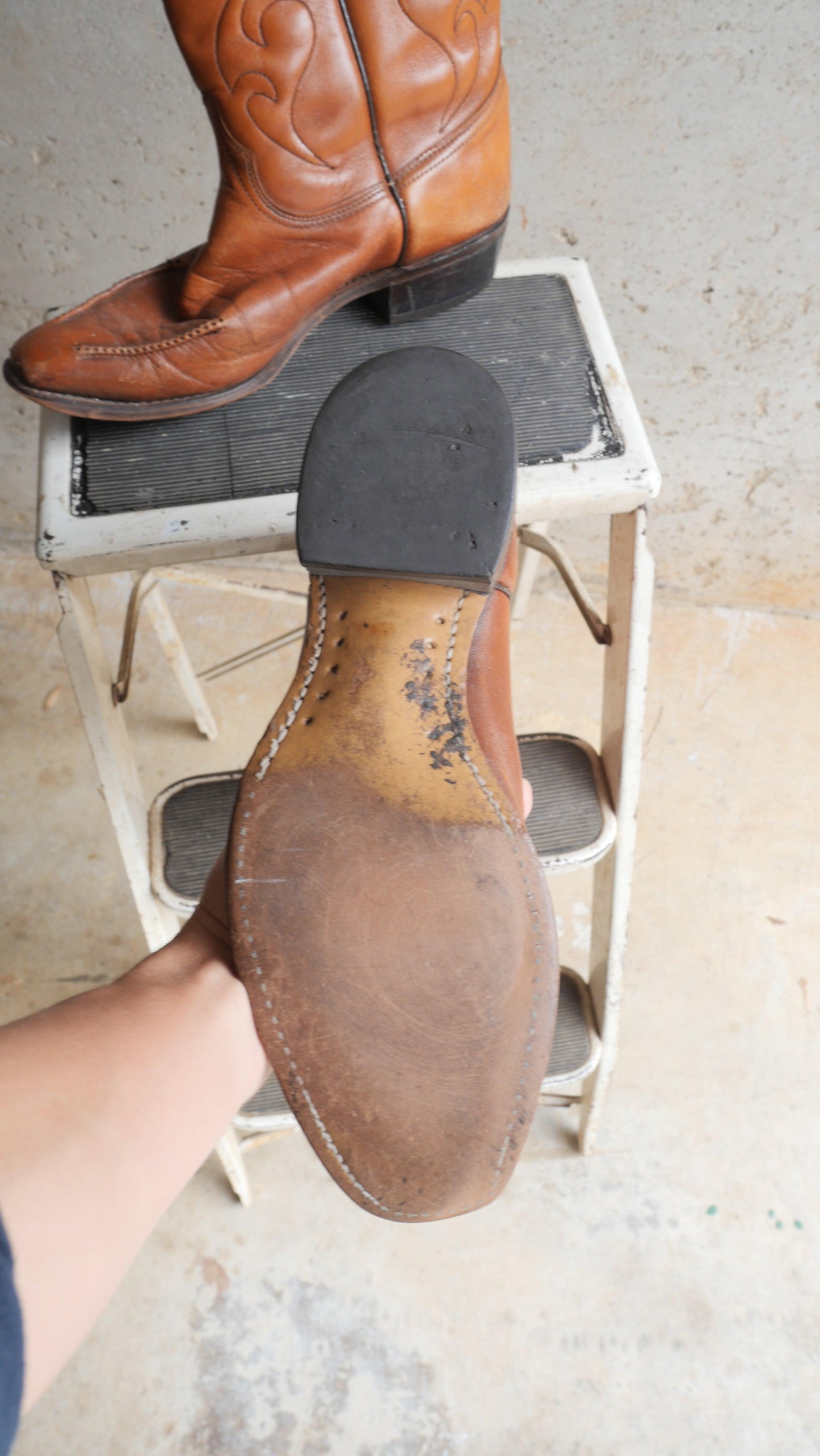 1980s Wrangler Top Stitch Cowboy Boots | 10