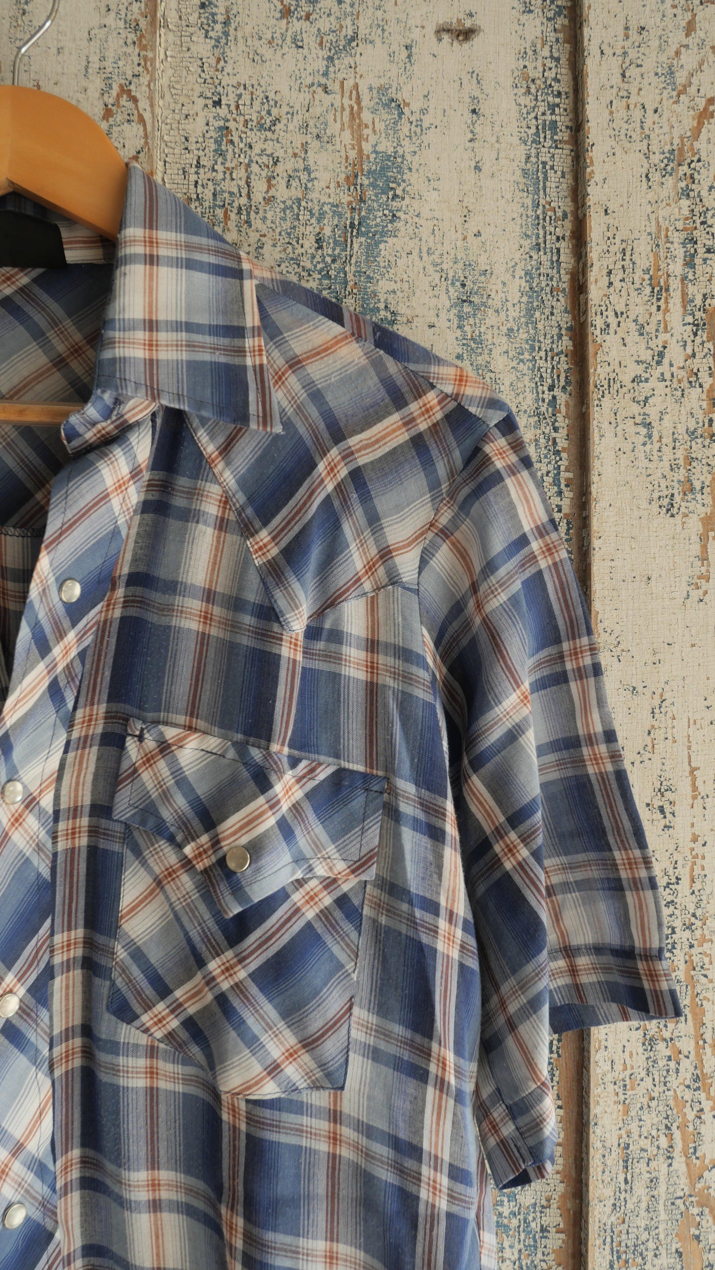 1980s Short Sleeve Pearl Snap | M