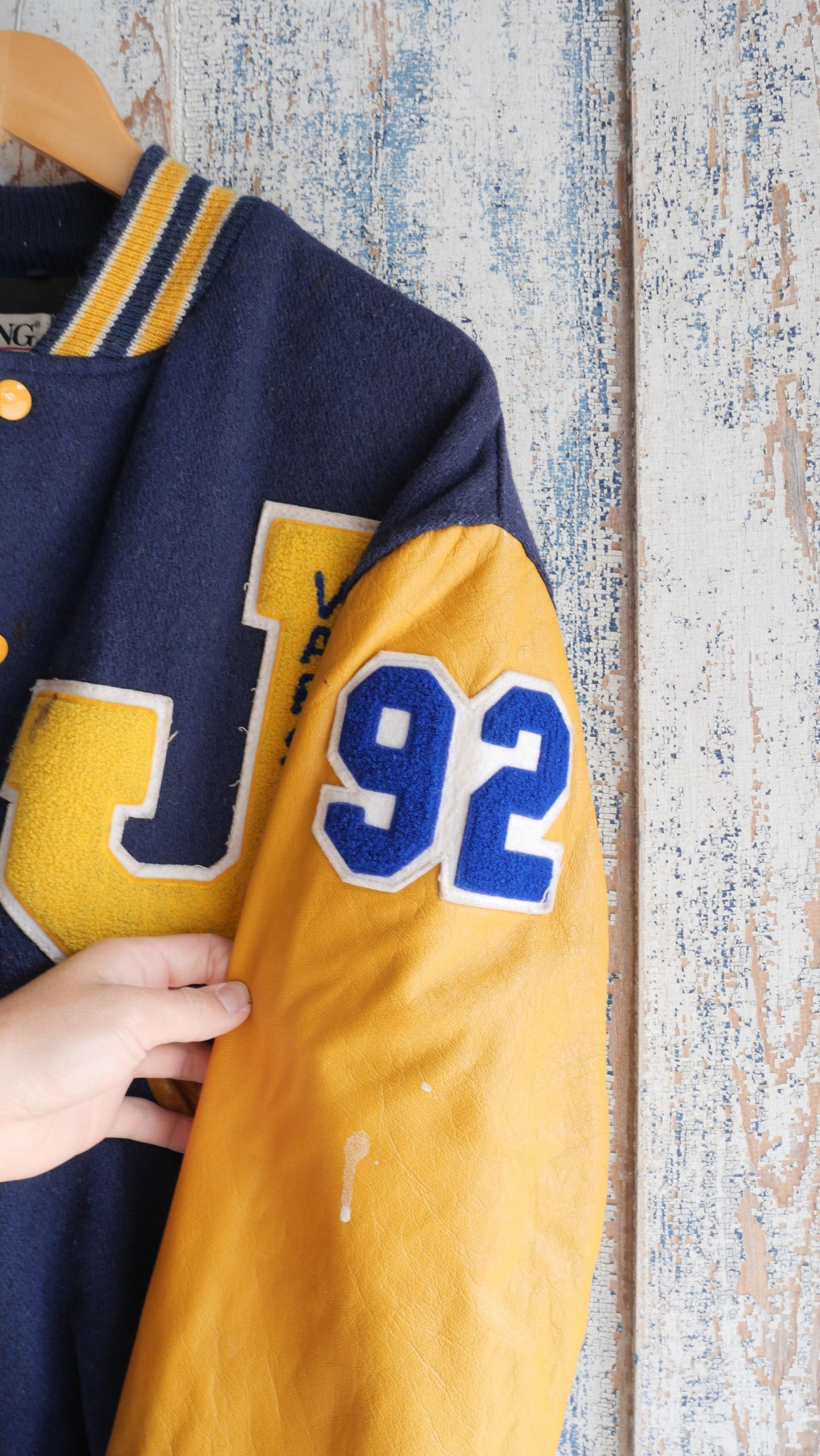 1990s Boxy Varsity Jacket | L