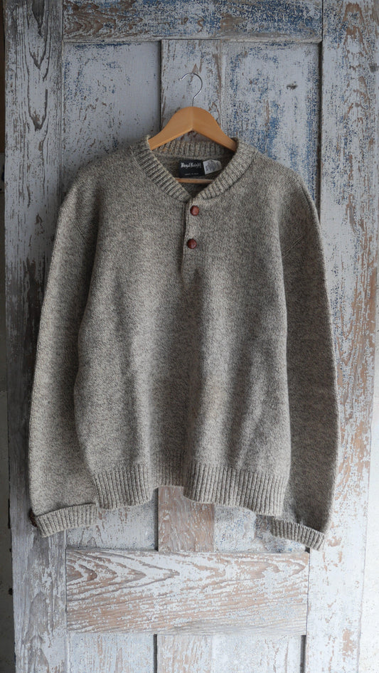 1990s Henley Knit Sweater | L