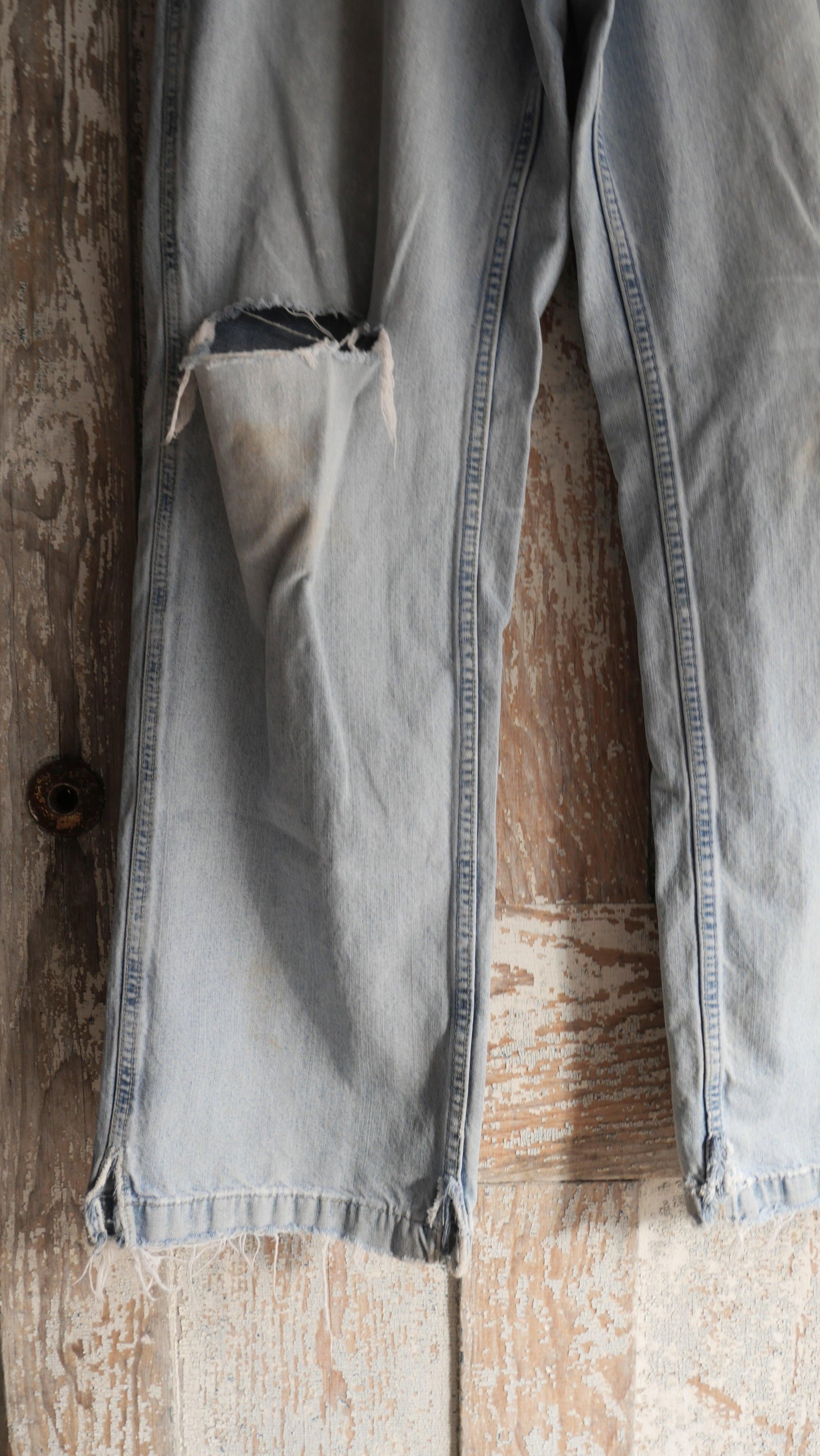 1990s Light Wash Faded Denim | 32