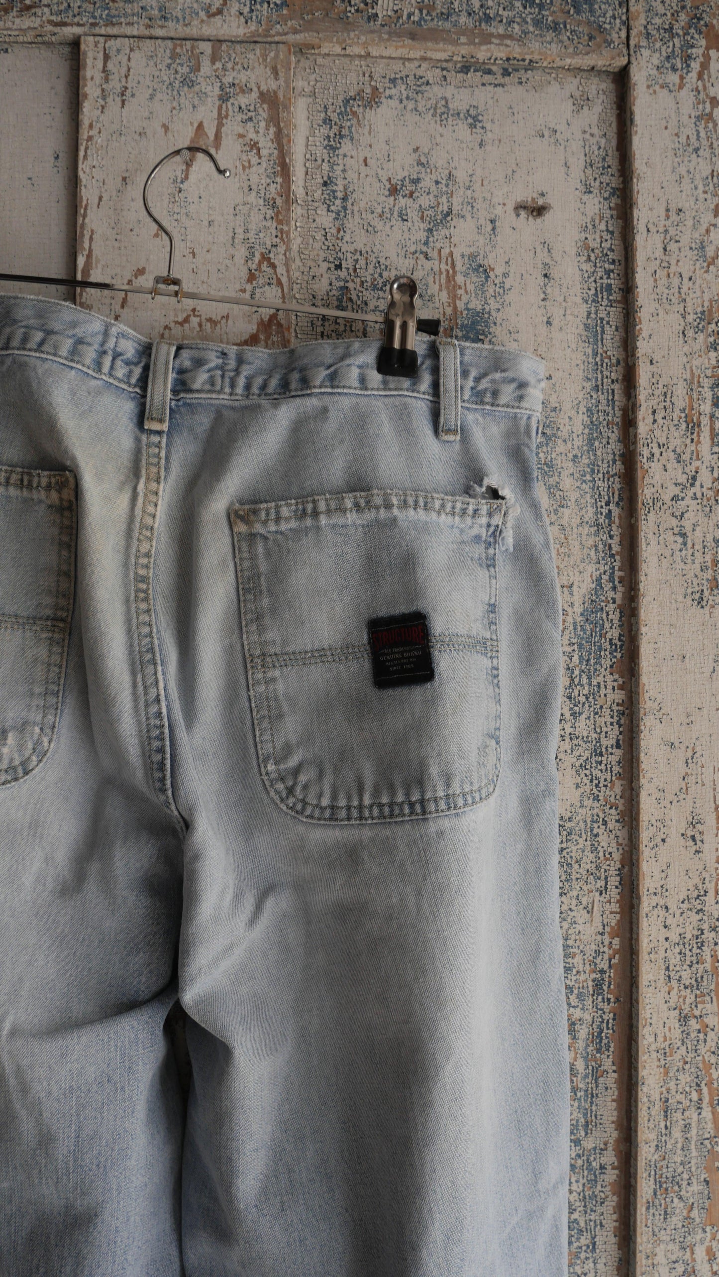 1990s Light Wash Faded Denim | 32