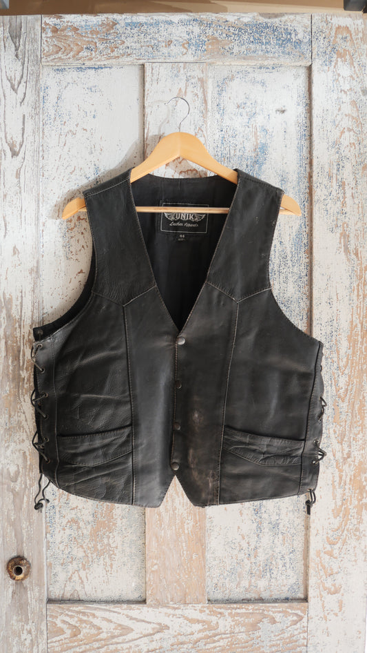 1990s Leather Vest | M