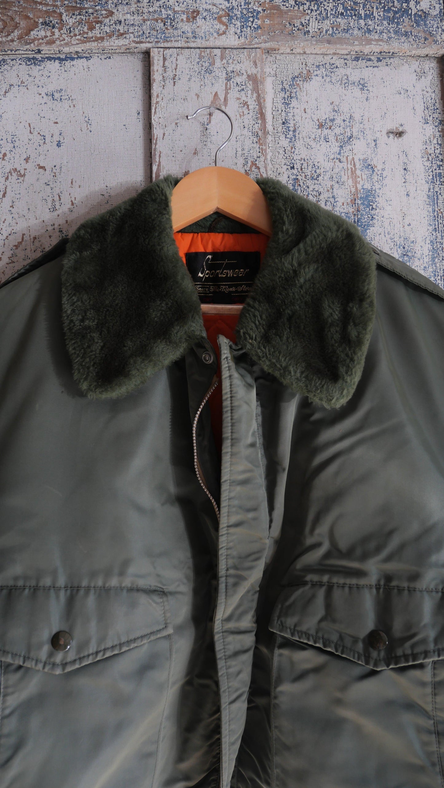1970s Green Aviator Jacket | L
