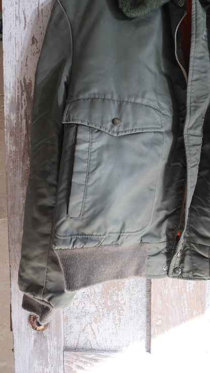 1970s Green Aviator Jacket | L