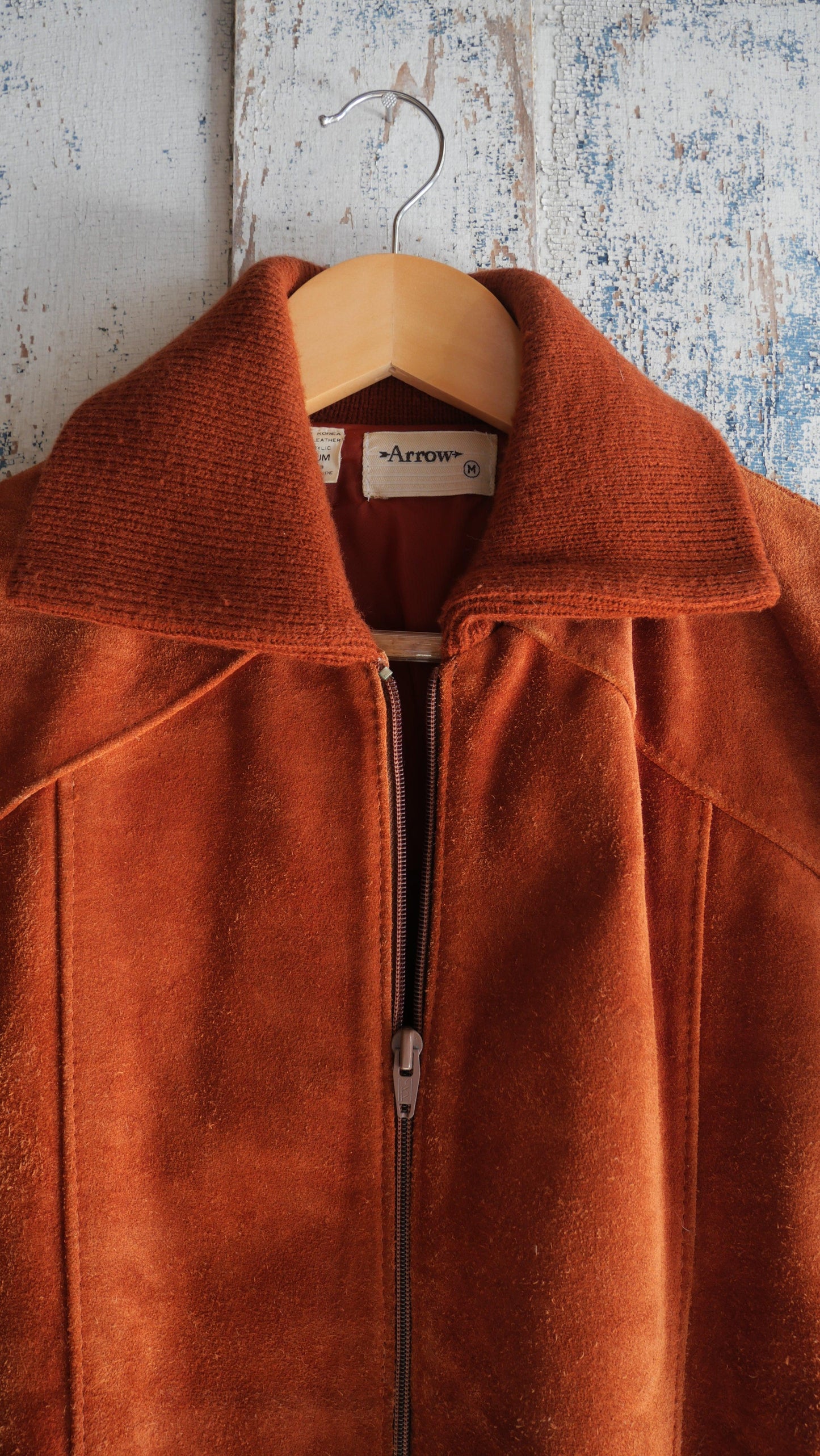 1970s Suede Knit Sweater | M