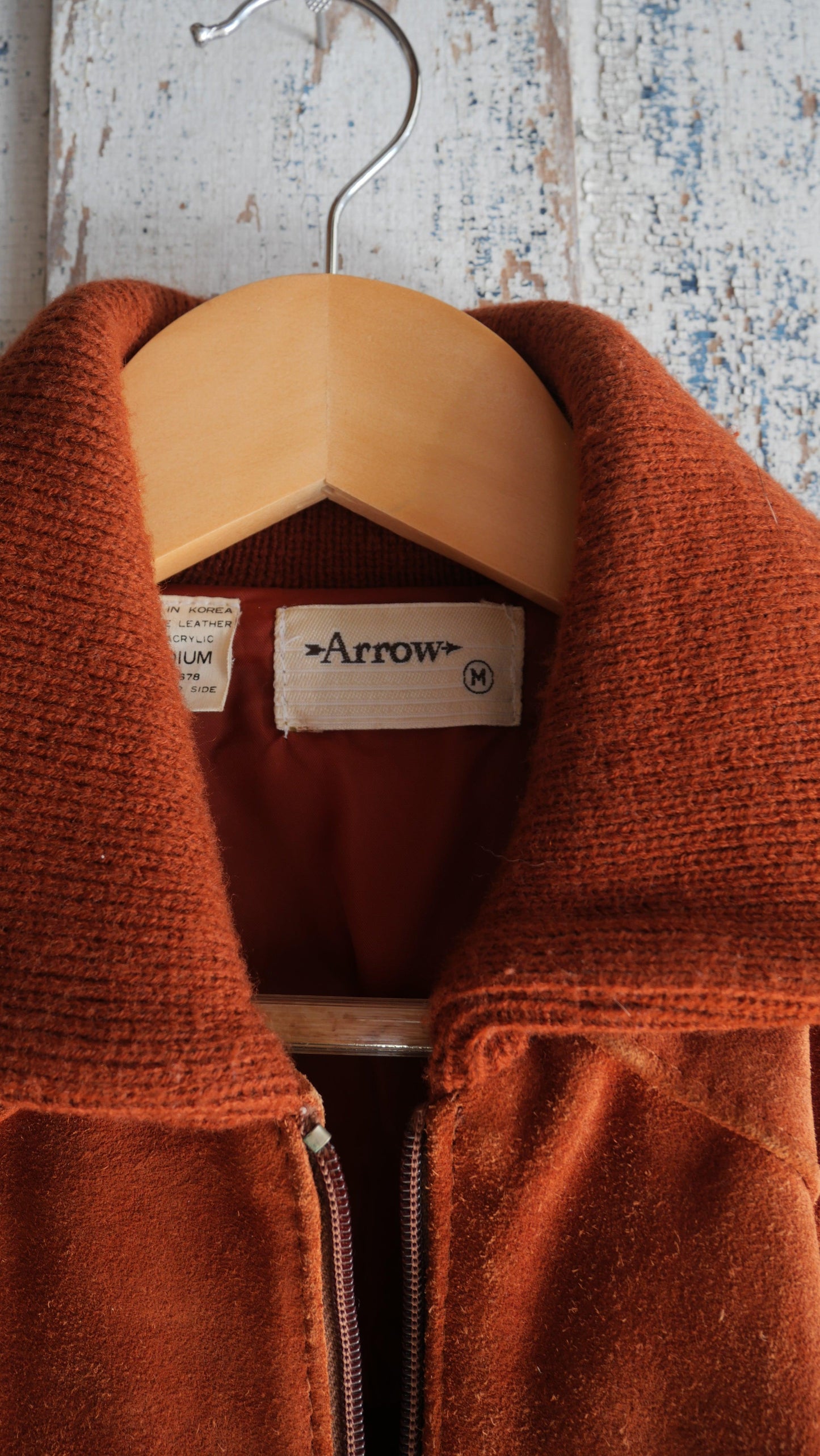 1970s Suede Knit Sweater | M
