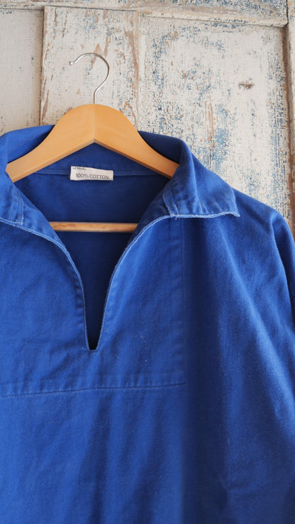 1980s French Blue Smock | L