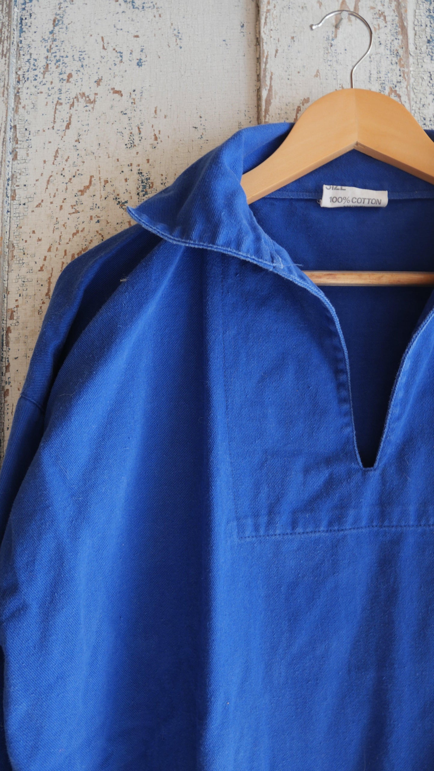1980s French Blue Smock | L