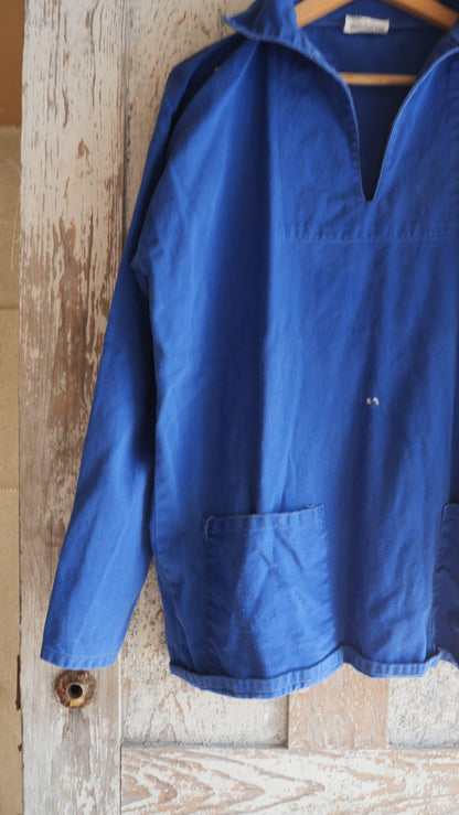 1980s French Blue Smock | L