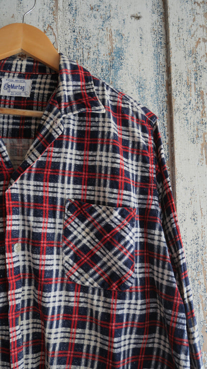 1970s Boxy Printed Flannel | L
