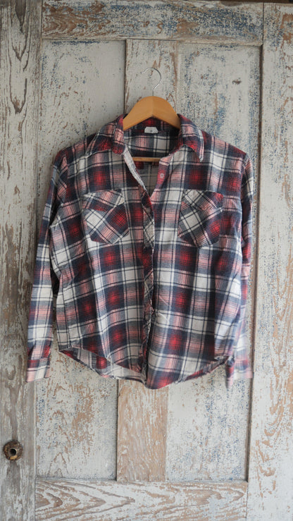 1970s Boxy Printed Flannel | S