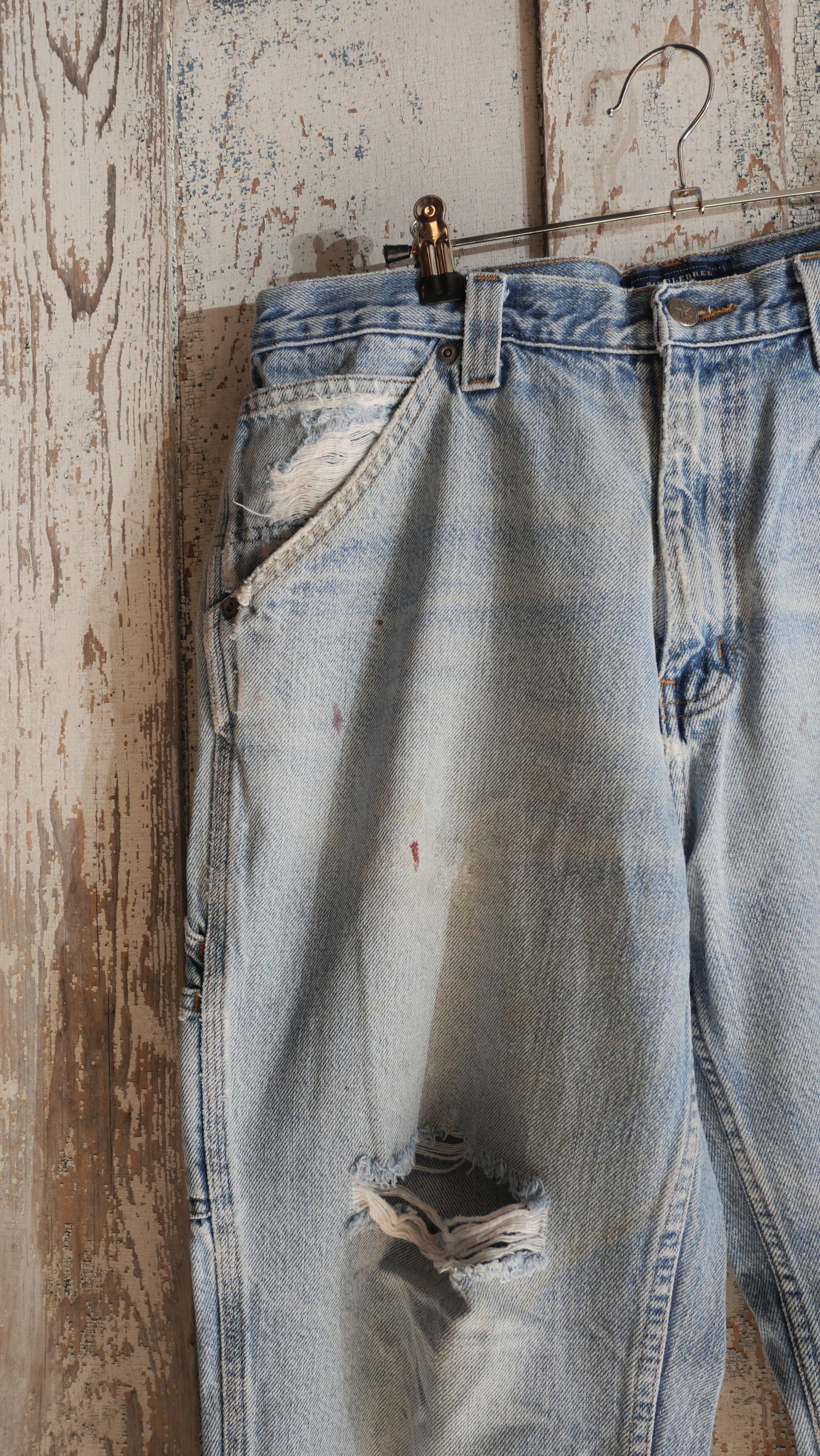 1990s Distressed Carpenter Denim | 34