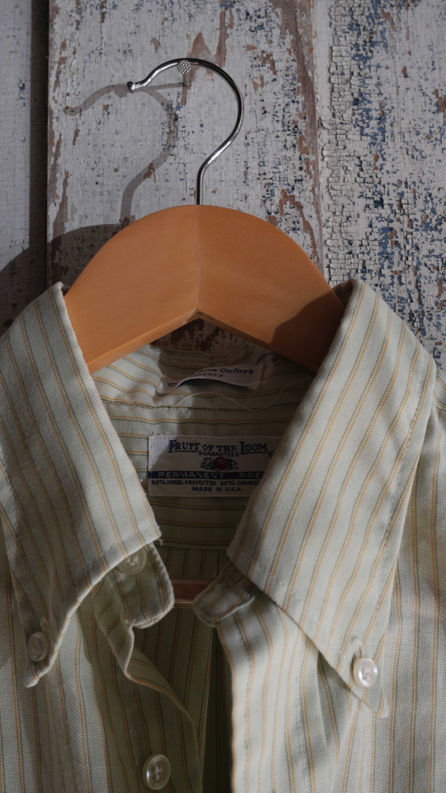 1980s Striped Oxford Shirt | L