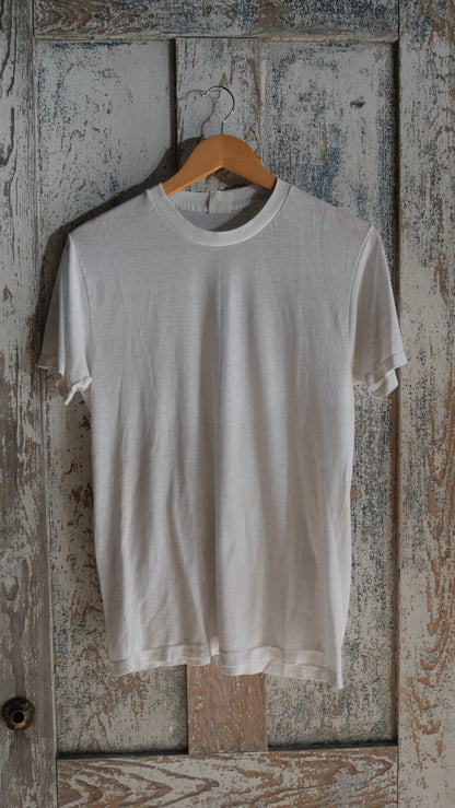 1970s White Blank Tee | M
