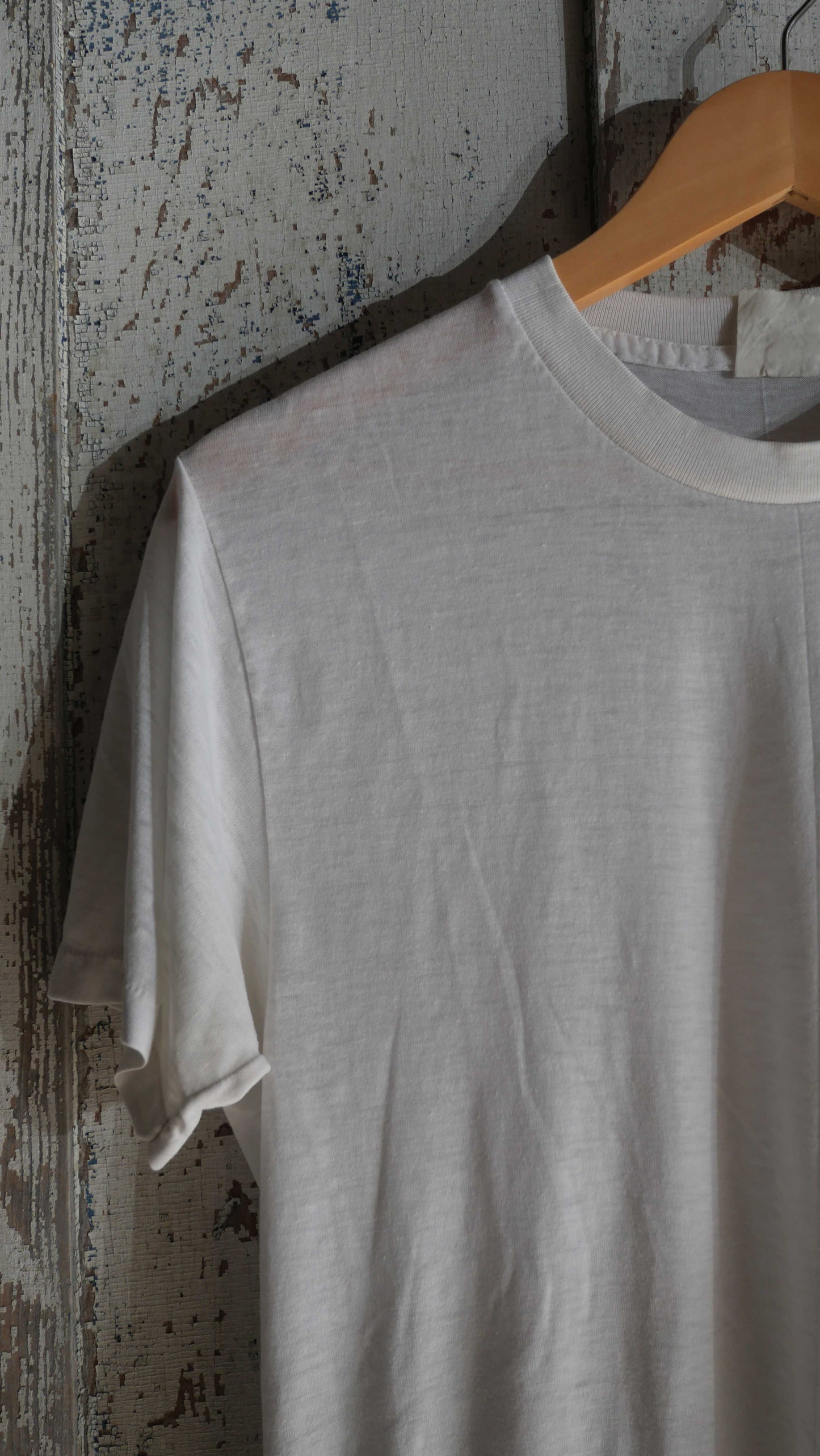 1970s White Blank Tee | M