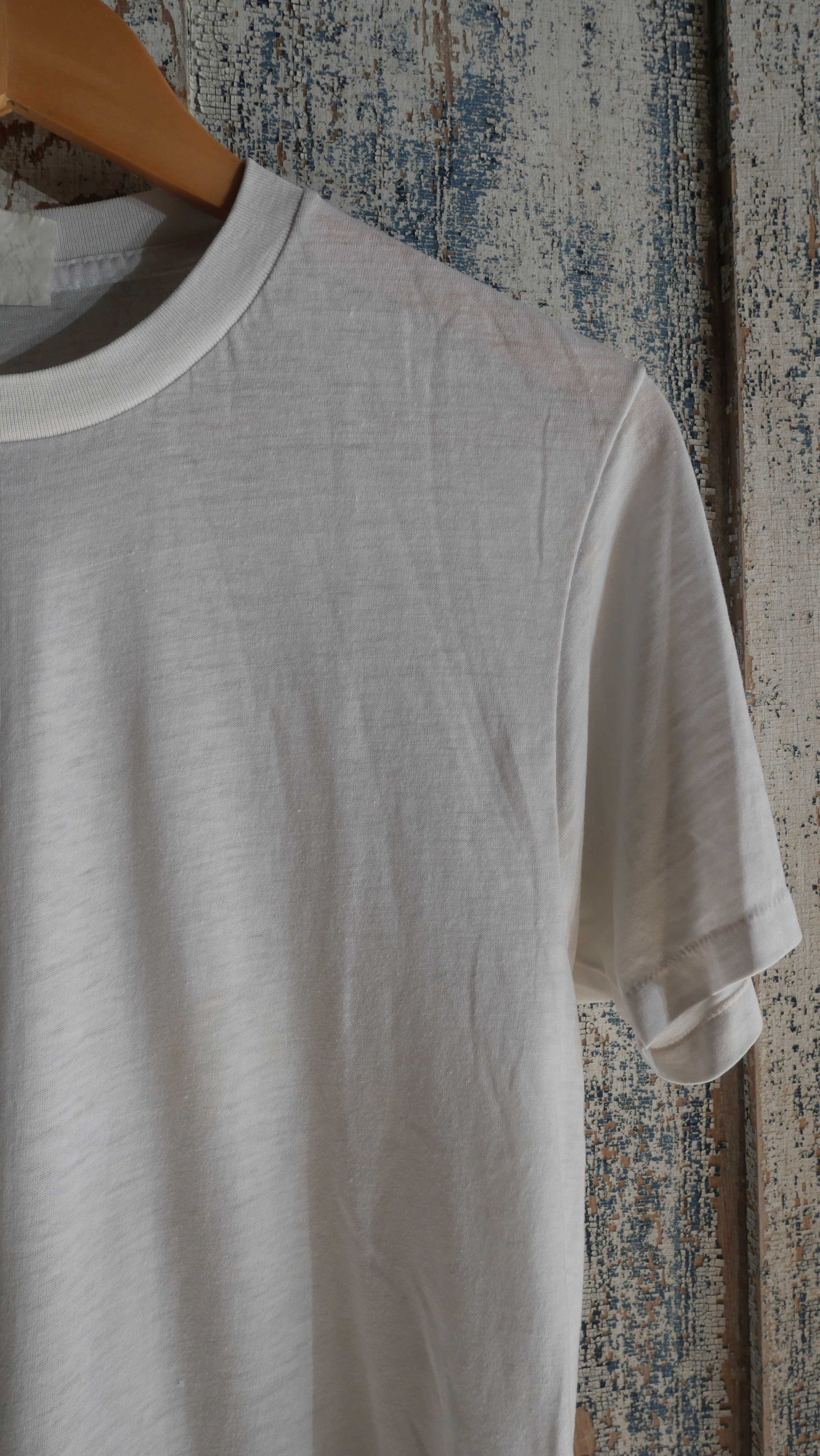 1970s White Blank Tee | M