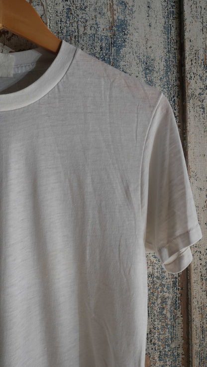 1970s White Blank Tee | M