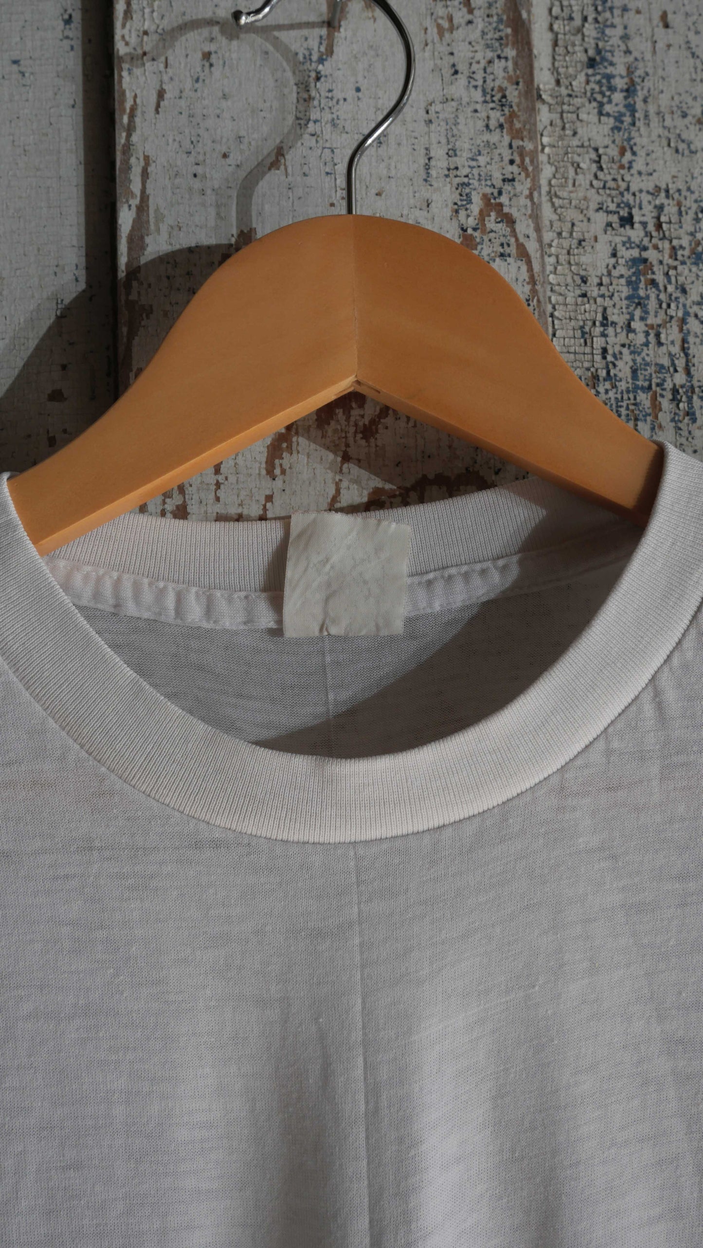 1970s White Blank Tee | M
