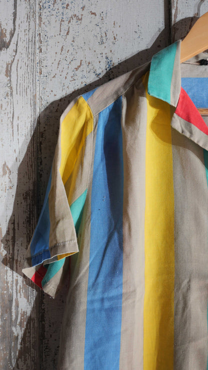 1970s Striped Button Up | M