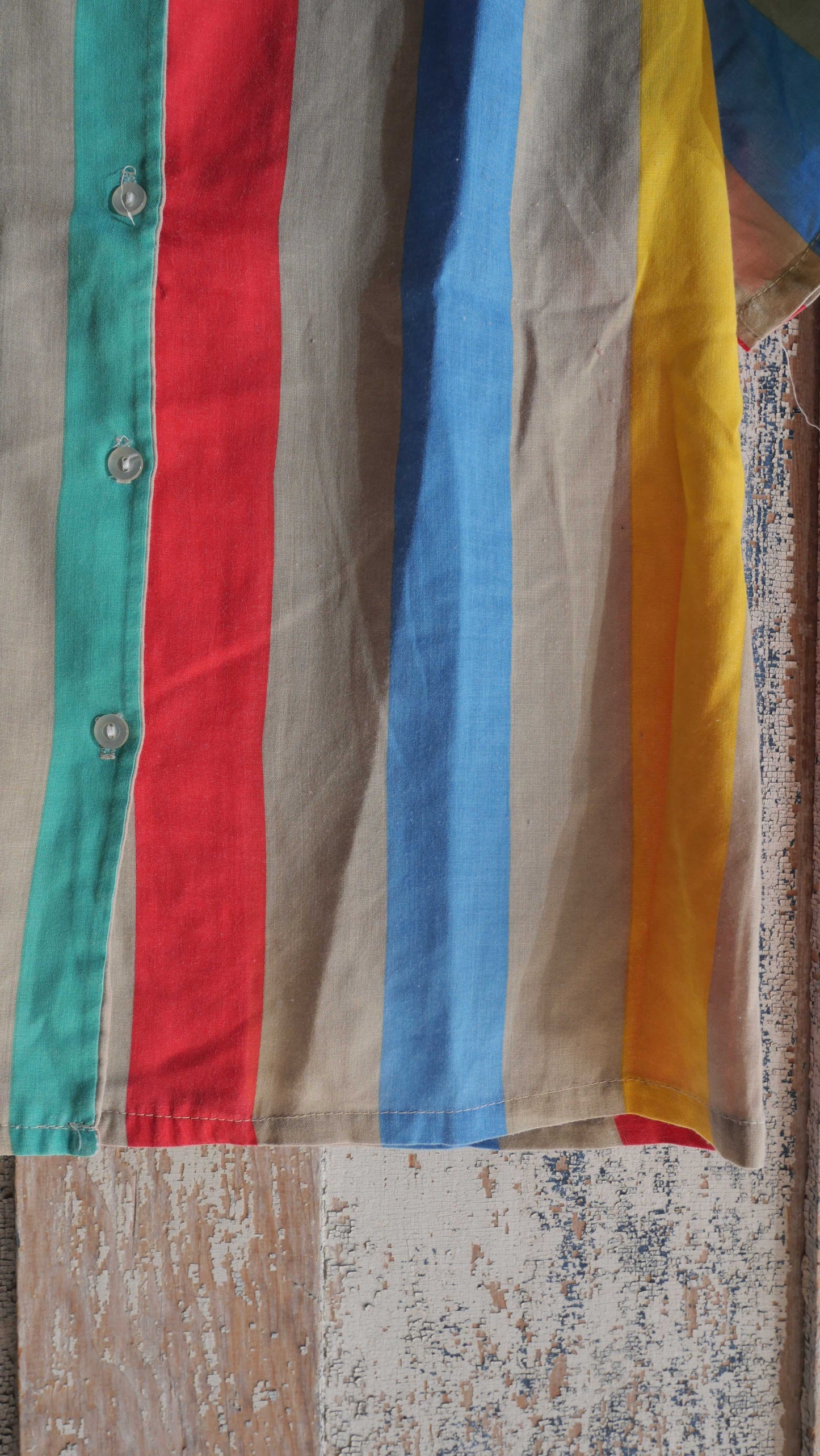 1970s Striped Button Up | M