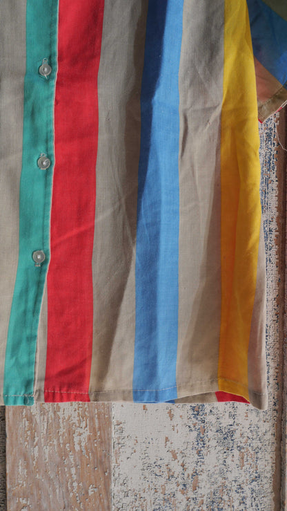 1970s Striped Button Up | M