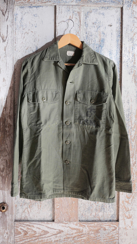 1970s USMC Fatigue Shirt | M