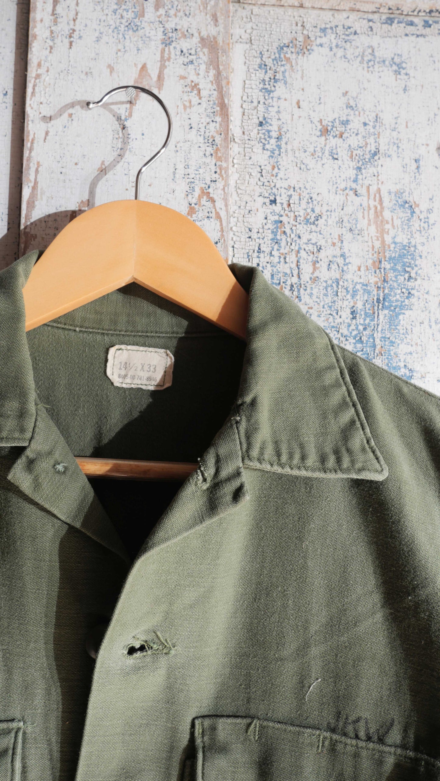 1970s USMC Fatigue Shirt | M