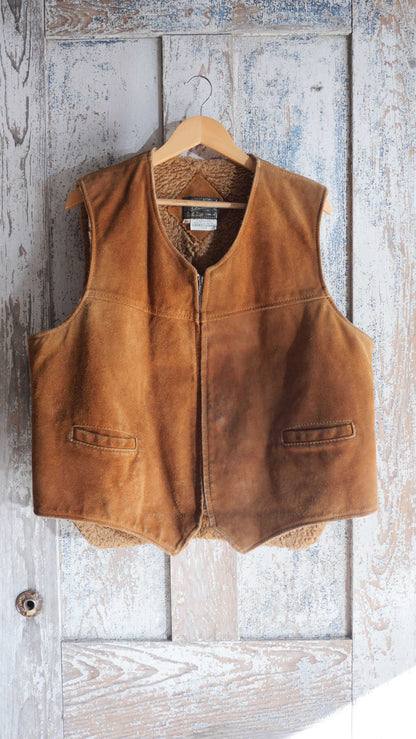 1970s Suede Boxy Vest | L