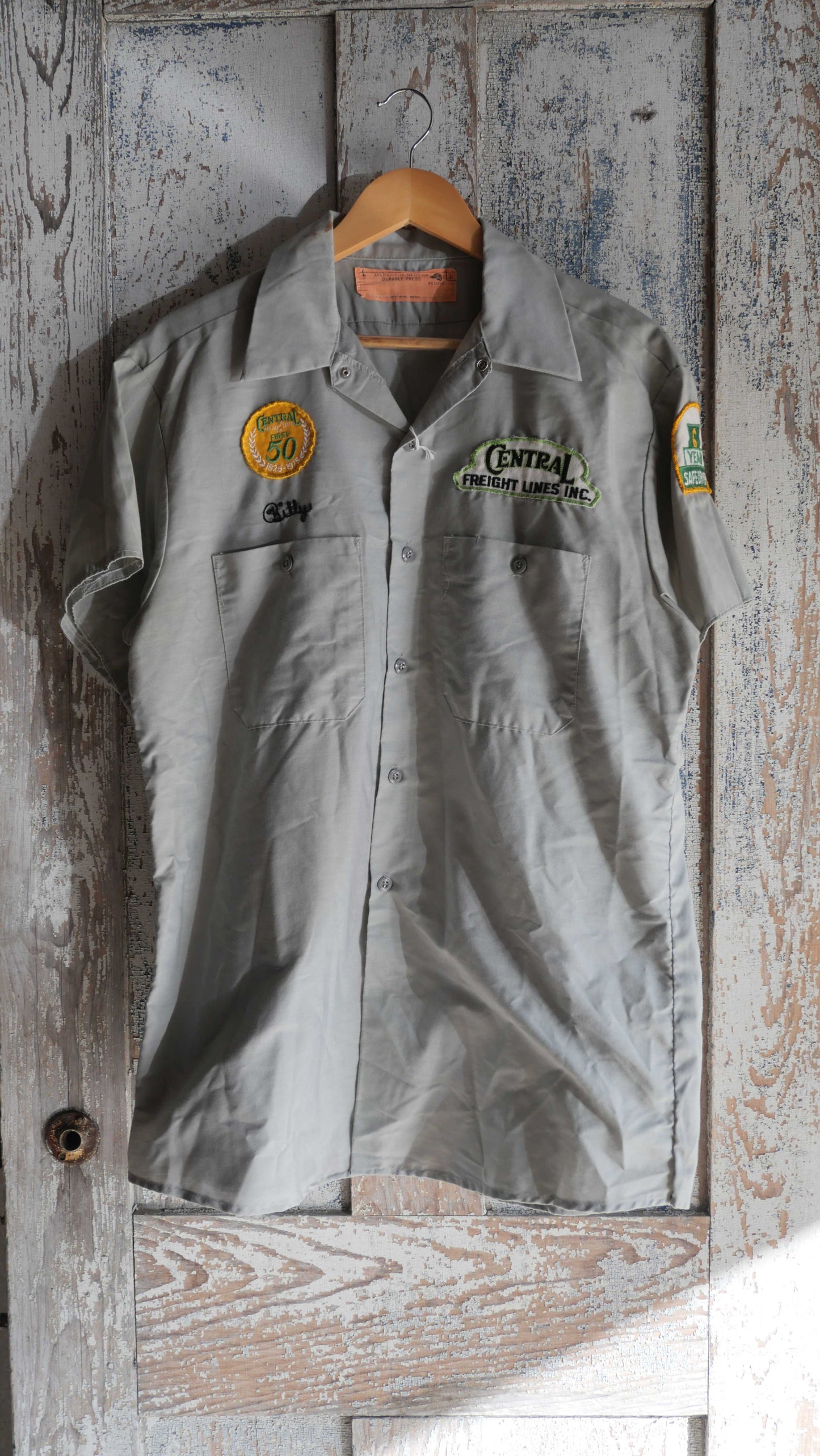 1970s Chain Stitch Work Shirt | L