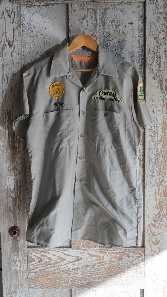 1970s Chain Stitch Work Shirt | L