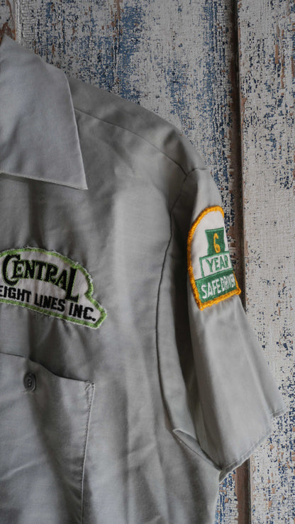 1970s Chain Stitch Work Shirt | L